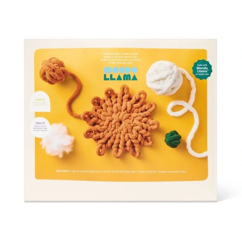 2ct Fall Craft Finger Knit Pumpkins Kit by Mondo Llama